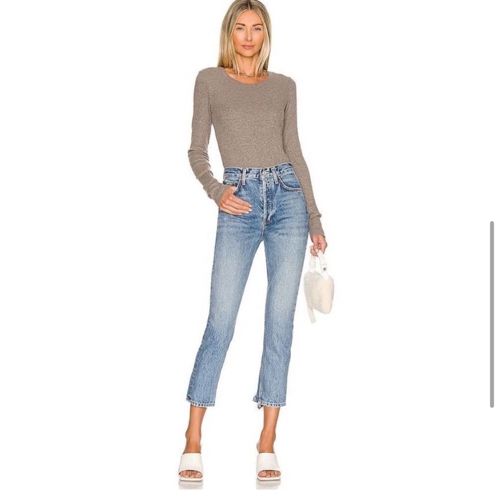 AGOLDE Riley High Rise Straight Crop in Endless